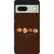 Google Pixel 7 Case Hülle - Silikon schwarz Autumn 26 Pumpkin season