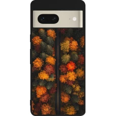 Google Pixel 7 Case Hülle - Silikon schwarz Autumn 26 Road in autumn