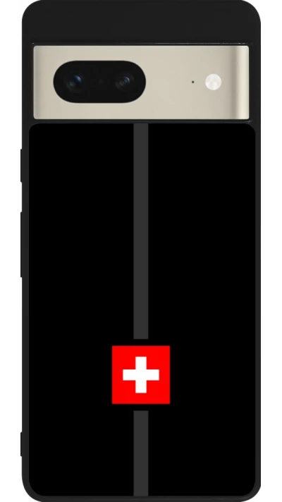 Google Pixel 7 Case Hülle - Silikon schwarz Kanton CH schwarz