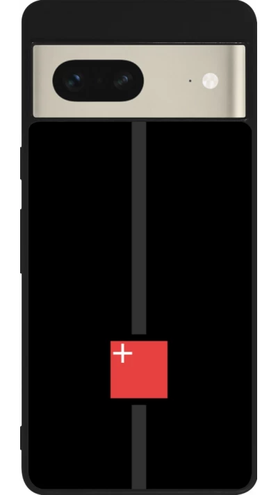 Google Pixel 7 Case Hülle - Silikon schwarz Kanton SZ schwarz