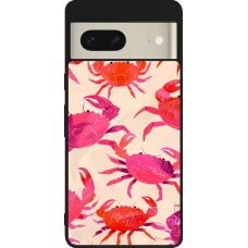 Coque Google Pixel 7 - Silicone rigide noir Crabs Paint