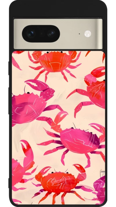 Google Pixel 7 Case Hülle - Silikon schwarz Crabs Paint