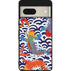Google Pixel 7 Case Hülle - Silikon schwarz Easter 2023 japanese fish