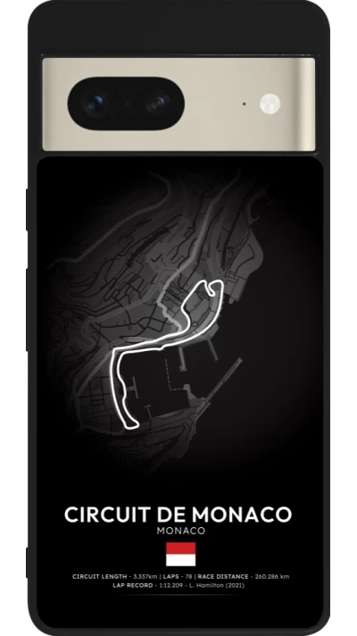 Google Pixel 7 Case Hülle - Silikon schwarz F1 Track 2025 Monaco
