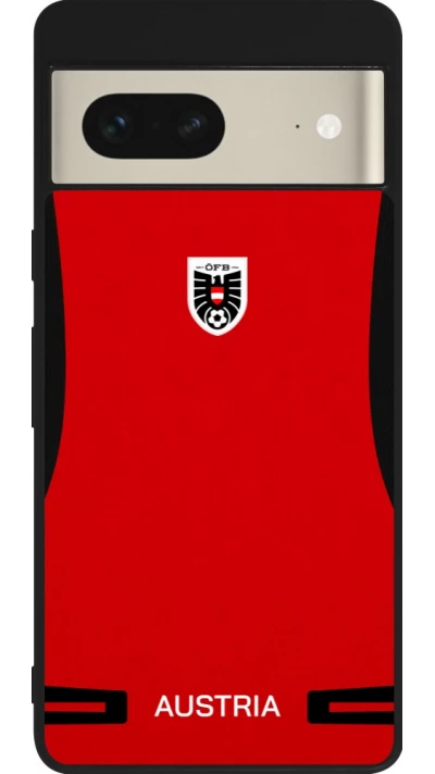 Google Pixel 7 Case Hülle - Silikon schwarz O?sterreich 2026 personalisierbares Fussballtrikot