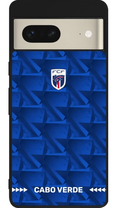 Google Pixel 7 Case Hülle - Silikon schwarz Kap Verde 2026 personalisierbares Fussballtrikot