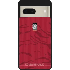Google Pixel 7 Case Hülle - Silikon schwarz Südkorea 2026 personalisierbares Fussballtrikot
