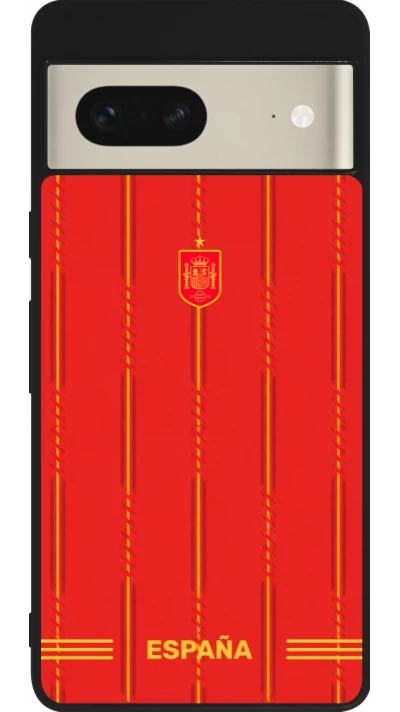 Google Pixel 7 Case Hülle - Silikon schwarz Spanien 2026 personalisierbares Fussballtrikot