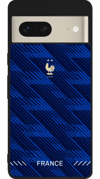 Google Pixel 7 Case Hülle - Silikon schwarz Frankreich 2026 personalisierbares Fussballtrikot