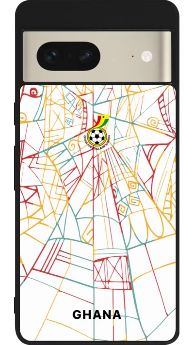 Google Pixel 7 Case Hülle - Silikon schwarz Ghana 2026 personalisierbares Fussballtrikot