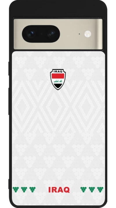 Google Pixel 7 Case Hülle - Silikon schwarz Irak 2026 personalisierbares Fussballtrikot