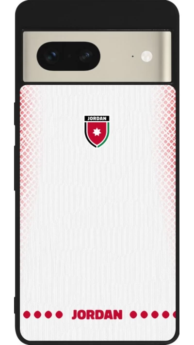 Google Pixel 7 Case Hülle - Silikon schwarz Jordanien 2026 personalisierbares Fussballtrikot