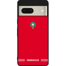 Google Pixel 7 Case Hülle - Silikon schwarz Marokko 2026 personalisierbares Fussballtrikot