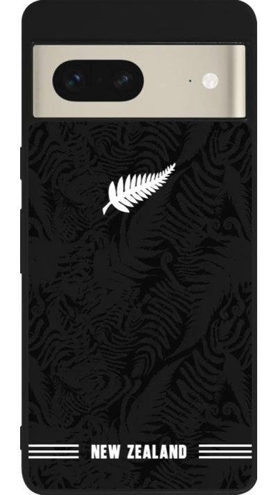 Google Pixel 7 Case Hülle - Silikon schwarz Neuseeland 2026 personalisierbares Fussballtrikot