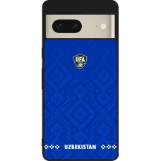 Coque Google Pixel 7 - Silicone rigide noir Maillot de football Ouzbékistan 2026 personnalisable