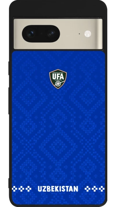 Google Pixel 7 Case Hülle - Silikon schwarz Usbekistan 2026 personalisierbares Fussballtrikot