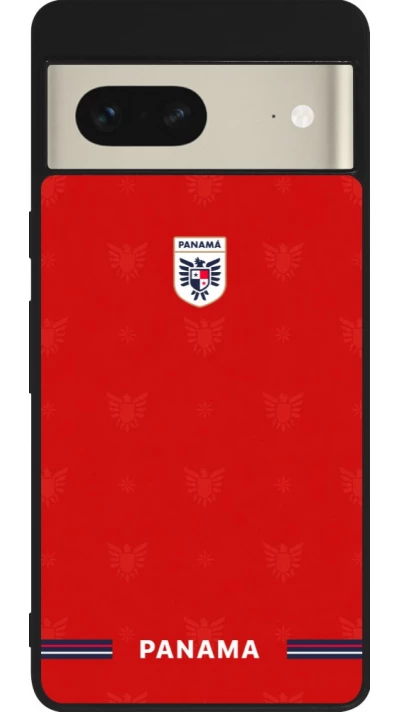 Google Pixel 7 Case Hülle - Silikon schwarz Panama 2026 personalisierbares Fussballtrikot