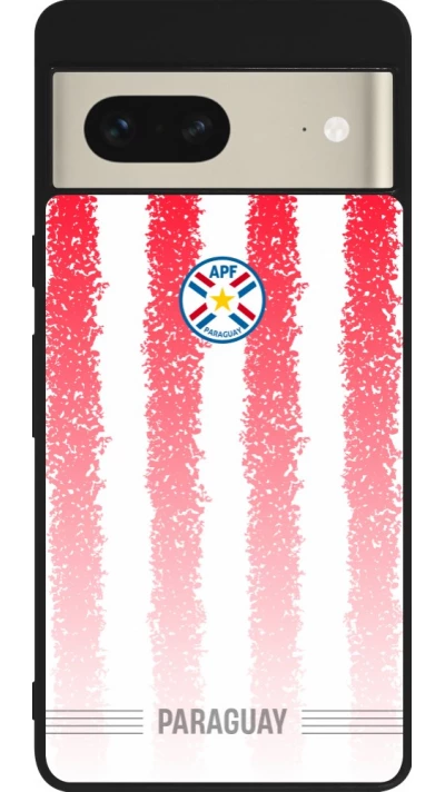 Google Pixel 7 Case Hülle - Silikon schwarz Paraguay 2026 personalisierbares Fussballtrikot