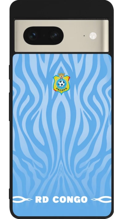 Google Pixel 7 Case Hülle - Silikon schwarz Demokratische Republik Kongo 2026 personalisierbares Fussballtrikot