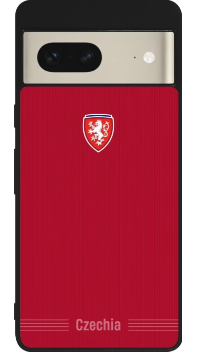 Google Pixel 7 Case Hülle - Silikon schwarz Tschechische Republik 2026 personalisierbares Fussballtrikot