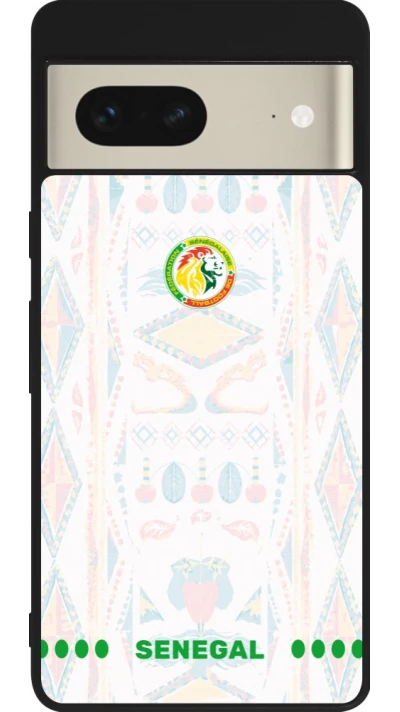 Google Pixel 7 Case Hülle - Silikon schwarz Senegal 2026 personalisierbares Fussballtrikot