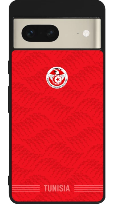 Google Pixel 7 Case Hülle - Silikon schwarz Tunesien 2026 personalisierbares Fussballtrikot
