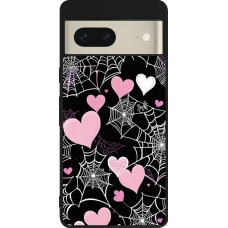 Google Pixel 7 Case Hülle - Silikon schwarz Halloween 2024 girly