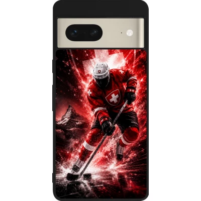 Google Pixel 7 Case Hülle - Silikon schwarz Hockey World Championship Player