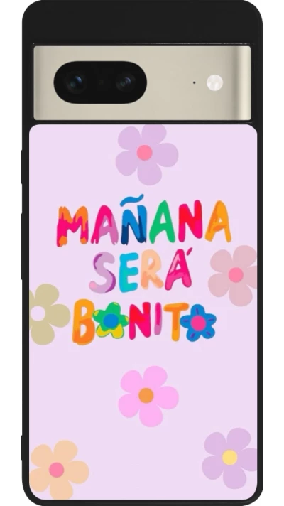 Google Pixel 7 Case Hülle - Silikon schwarz Karol G Manana sera bonito
