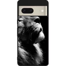 Google Pixel 7 Case Hülle - Silikon schwarz Lion looking up