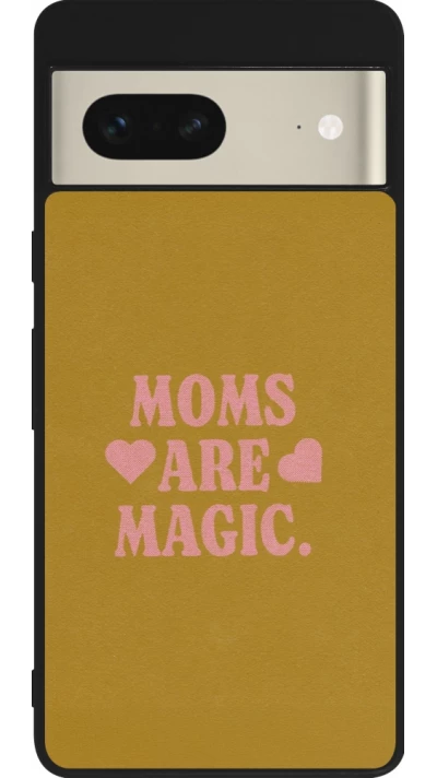 Google Pixel 7 Case Hülle - Silikon schwarz Mom 2026 Are Magic