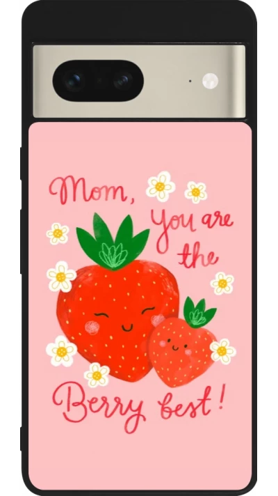Google Pixel 7 Case Hülle - Silikon schwarz Mom 2026 Berry best