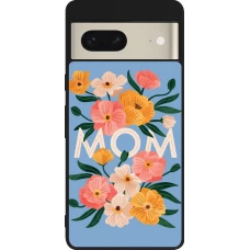 Google Pixel 7 Case Hülle - Silikon schwarz Mom 2026 Flowers