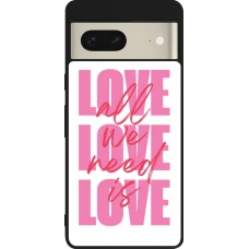 Google Pixel 7 Case Hülle - Silikon schwarz Saint Valentines Day 26 Love all we need is