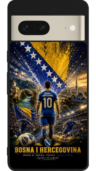 Google Pixel 7 Case Hülle - Silikon schwarz Fussball Bosnien und Herzegowina splash 2026