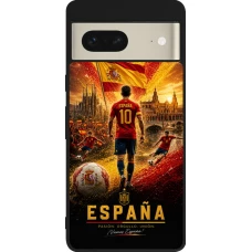 Google Pixel 7 Case Hülle - Silikon schwarz Fussball Espanien splash 2026