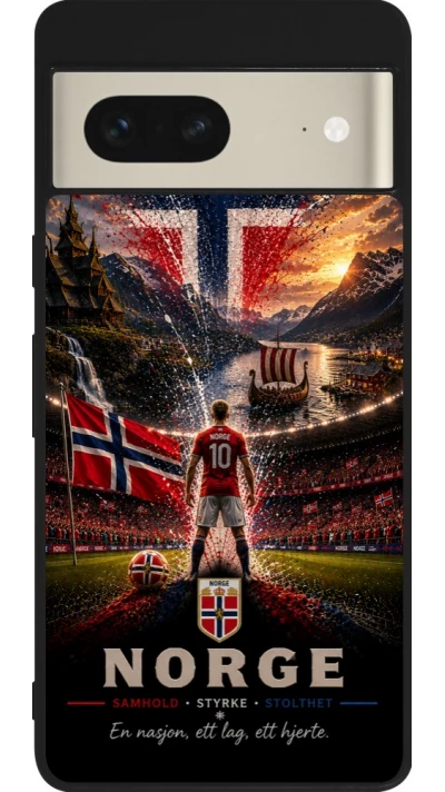 Google Pixel 7 Case Hülle - Silikon schwarz Fussball Norwegen splash 2026