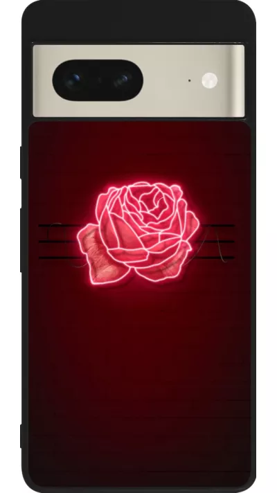 Google Pixel 7 Case Hülle - Silikon schwarz Spring 23 neon rose