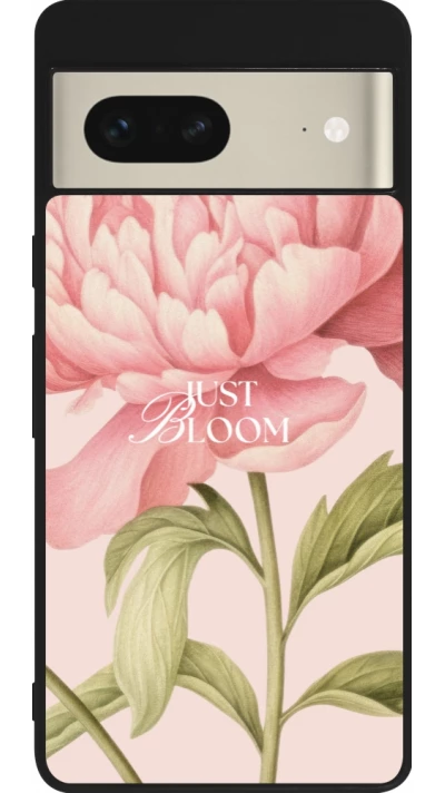 Google Pixel 7 Case Hülle - Silikon schwarz Just Bloom Spring 2026