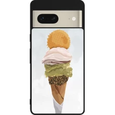 Coque Google Pixel 7 - Silicone rigide noir Summer 2025 Cornet