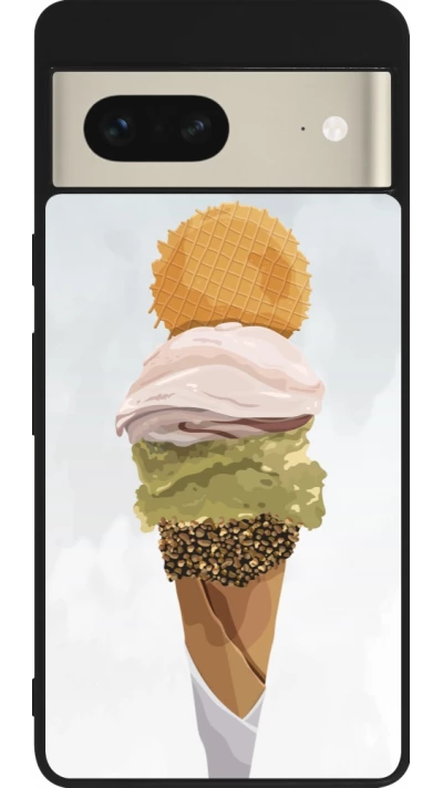 Google Pixel 7 Case Hülle - Silikon schwarz Summer 2025 Cornet