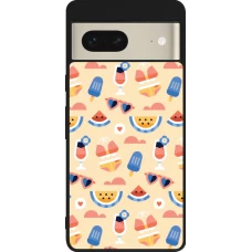 Google Pixel 7 Case Hülle - Silikon schwarz Pattern Summer 2026