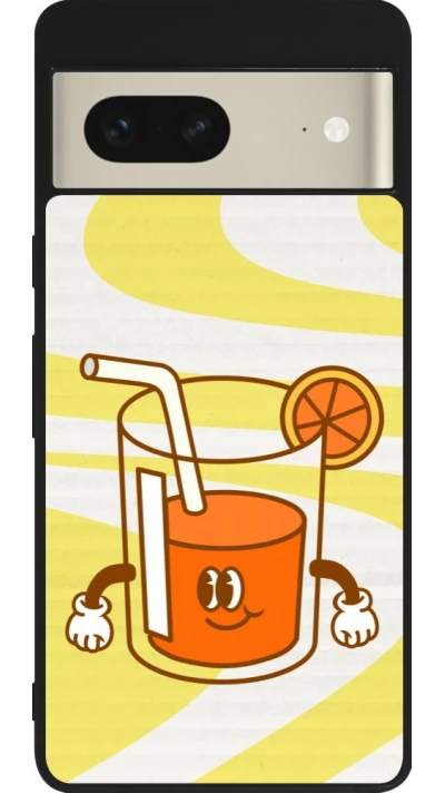 Google Pixel 7 Case Hülle - Silikon schwarz Summer drink 2026