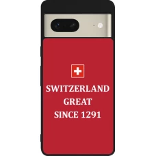 Google Pixel 7 Case Hülle - Silikon schwarz Switzerland Great Since 1291