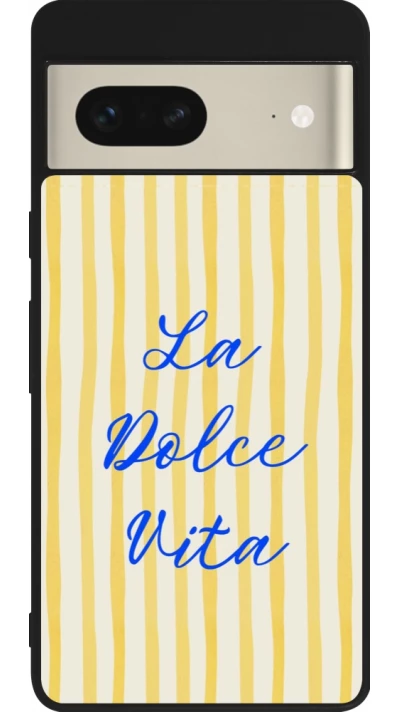 Google Pixel 7 Case Hülle - Silikon schwarz The good life 2026