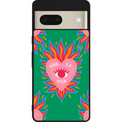 Google Pixel 7 Case Hülle - Silikon schwarz Viva la vida 2026