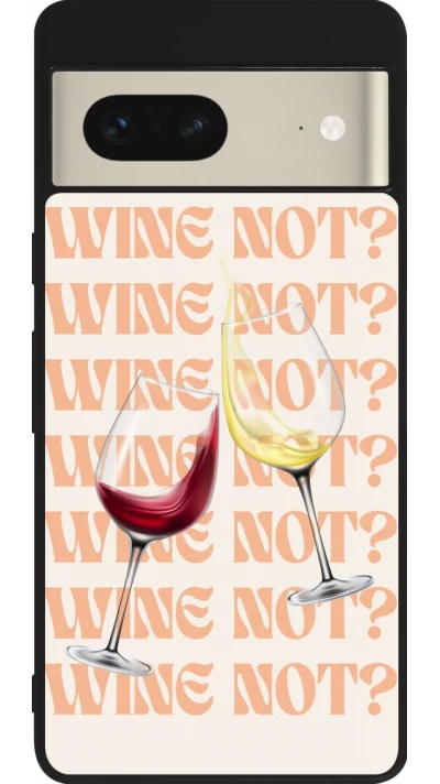 Google Pixel 7 Case Hülle - Silikon schwarz Wine not