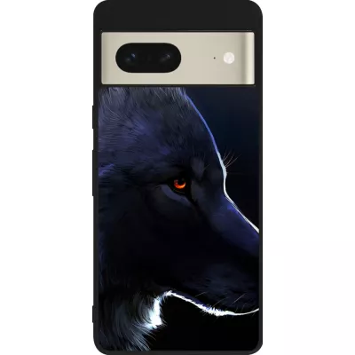 Google Pixel 7 Case Hülle - Silikon schwarz Wolf Shape