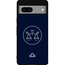 Google Pixel 7a Case Hülle - Silikon schwarz Astrologie Waage