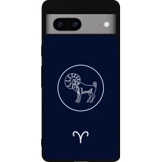 Google Pixel 7a Case Hülle - Silikon schwarz Astrologie Widder